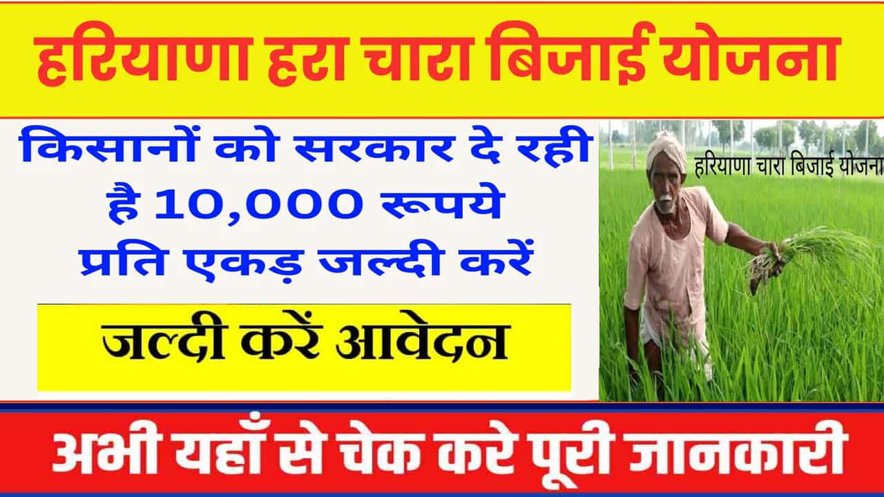 हरियाणा चारा बिजाई योजना में ऑनलाइन रजिस्ट्रेशन कैसे करे - Haryana Chara Bijai Yojana.